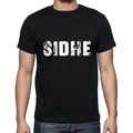 sidhe Men's Short Sleeve Round Neck T-shirt , 5 letters Black , word 00006