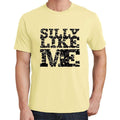 SILLY Like me, Pale Yellow, Men's Short Sleeve Round Neck T-shirt 00294