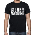 Silver Machine , white letters, Men's Short Sleeve Round Neck T-shirt 00007