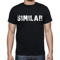 similar , white letters, Men's Short Sleeve Round Neck T-shirt 00007