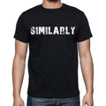 similarly , white letters, Men's Short Sleeve Round Neck T-shirt 00007