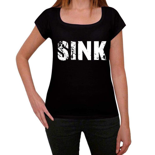 Sink Womens T Shirt Black Birthday Gift 00547 - Black / Xs - Casual