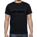 Site Agent t shirt, mens t-shirt, occupation, S Size, Black, Cotton