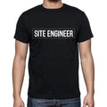 Site Engineer t shirt, mens t-shirt, occupation, S Size, Black, Cotton