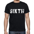 sixth , white letters, Men's Short Sleeve Round Neck T-shirt 00007