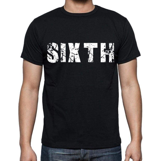 Sixth White Letters Mens Short Sleeve Round Neck T-Shirt 00007