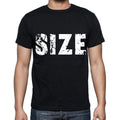 Größe, weiße Buchstaben, Herren-Kurzarm-Rundhals-T-Shirt 00007