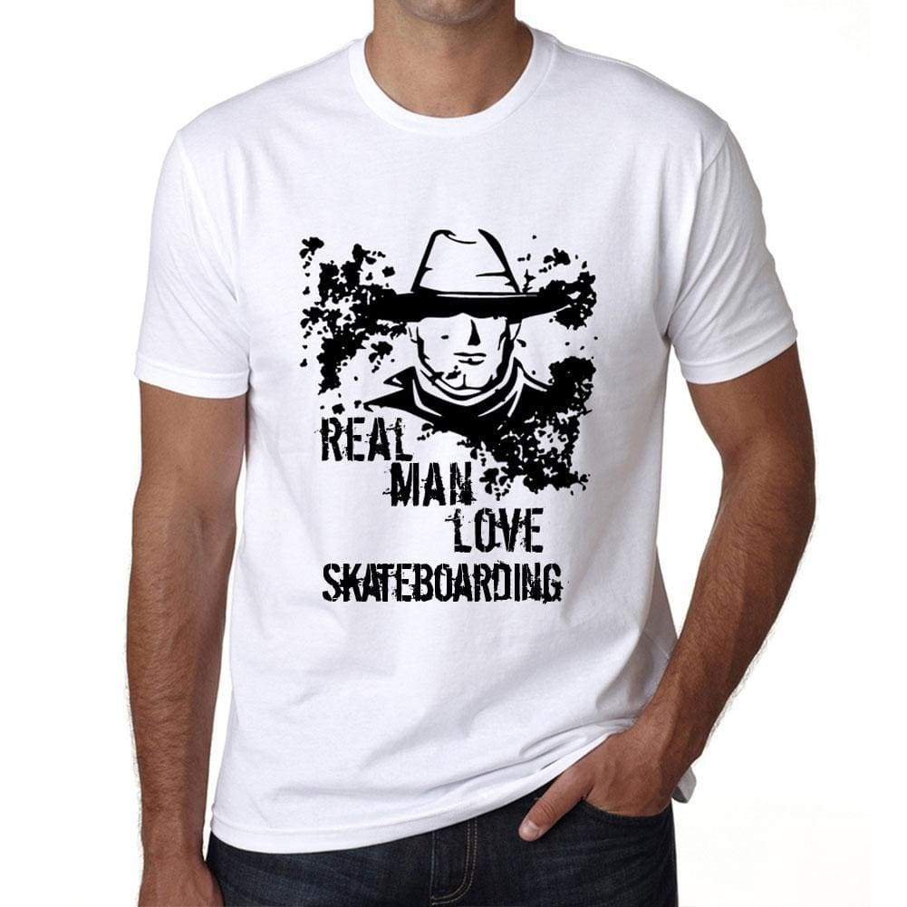 Skateboarding Real Men Love Skateboarding Mens T Shirt White Birthday Gift 00539 - White / Xs - Casual