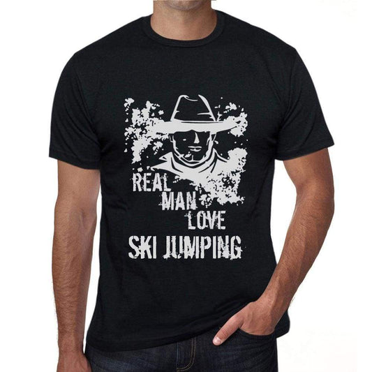 Ski Jumping Real Men Love Ski Jumping Mens T Shirt Black Birthday Gift 00538 - Black / Xs - Casual