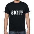 skiff Men's Short Sleeve Round Neck T-shirt , 5 letters Black , word 00006