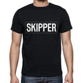 Skipper t shirt, mens t-shirt, occupation, S Size, Black, Cotton