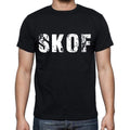 skof Men's Short Sleeve Round Neck T-shirt , 4 letters Black
