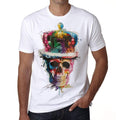 Skull Crown H Tshirt, Men's tee, White, 100% Cotton 00196