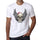 Skull With Wings And Guitars Mens White Tee 100% Cotton 00187