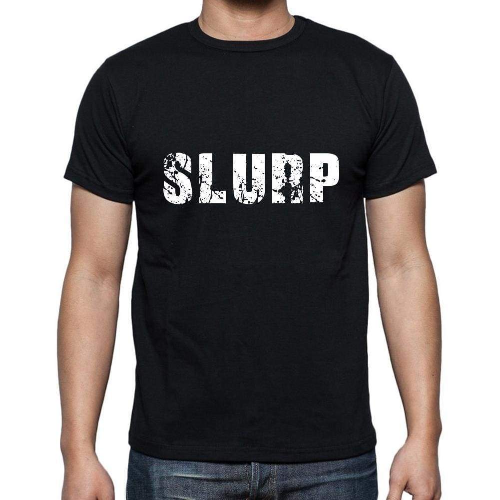 Slurp Mens Short Sleeve Round Neck T-Shirt 5 Letters Black Word 00006 - Casual