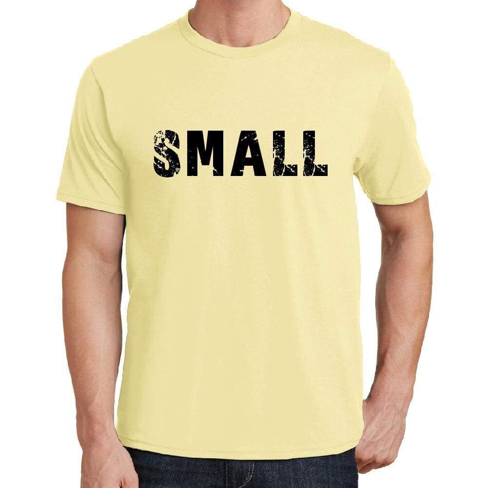 Small Mens Short Sleeve Round Neck T-Shirt 00043 - Yellow / S - Casual