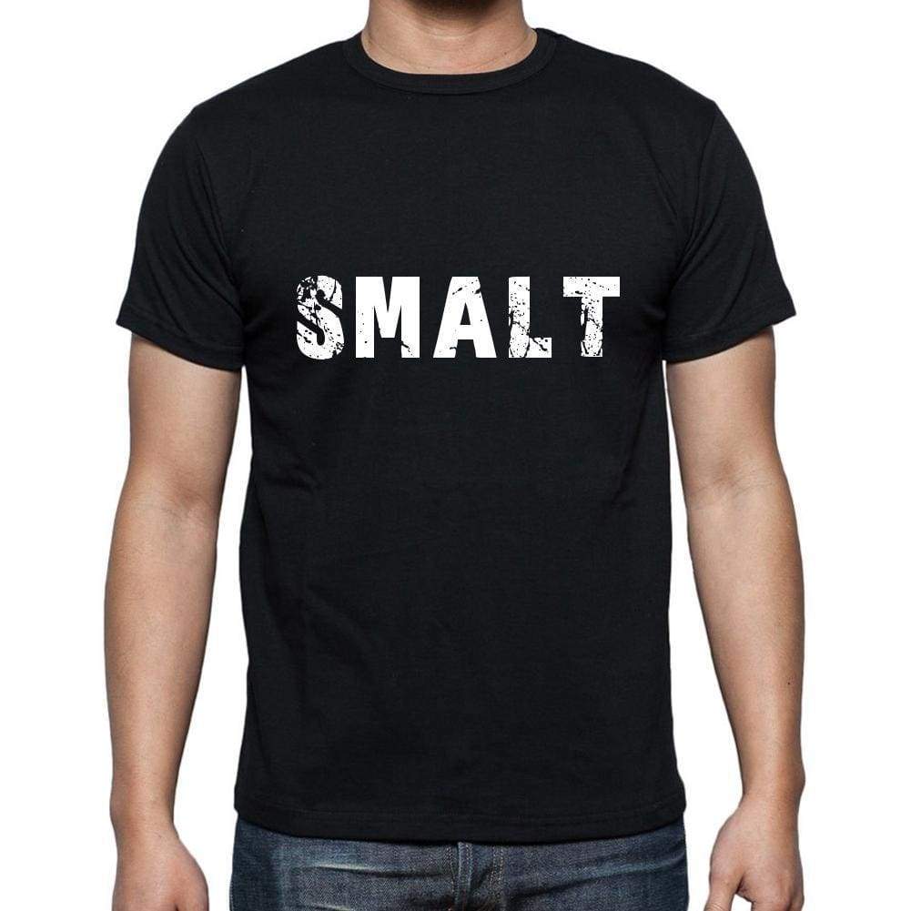Smalt Mens Short Sleeve Round Neck T-Shirt 5 Letters Black Word 00006 - Casual