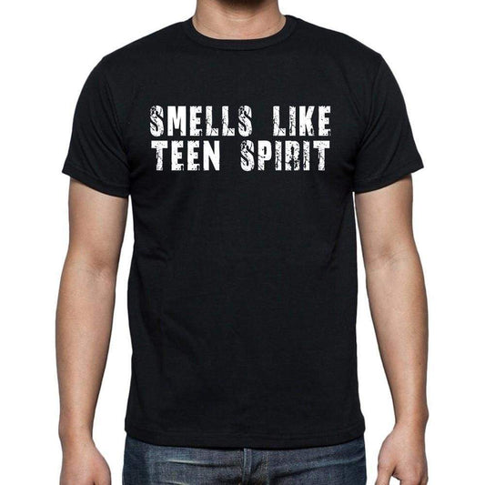 Smells Like Teen Spirit White Letters Mens Short Sleeve Round Neck T-Shirt 00007