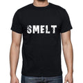 smelt Men's Short Sleeve Round Neck T-shirt , 5 letters Black , word 00006