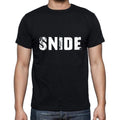 snide Men's Short Sleeve Round Neck T-shirt , 5 letters Black , word 00006