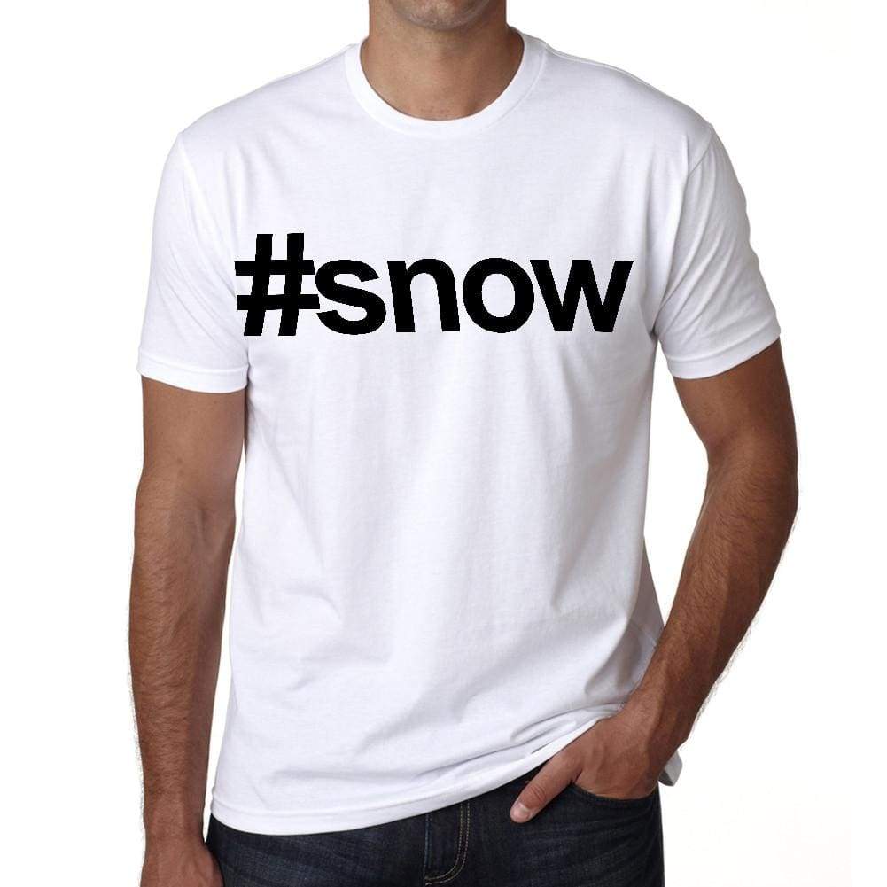Snow Hashtag Mens Short Sleeve Round Neck T-Shirt 00076