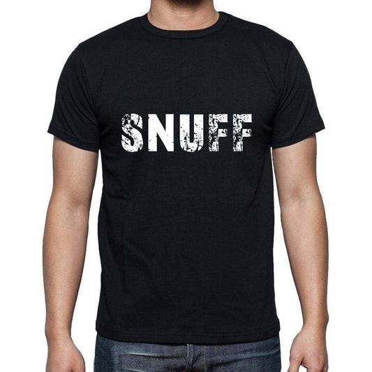 Snuff Mens Short Sleeve Round Neck T-Shirt 5 Letters Black Word 00006 - Casual