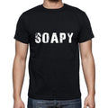 soapy Men's Short Sleeve Round Neck T-shirt , 5 letters Black , word 00006