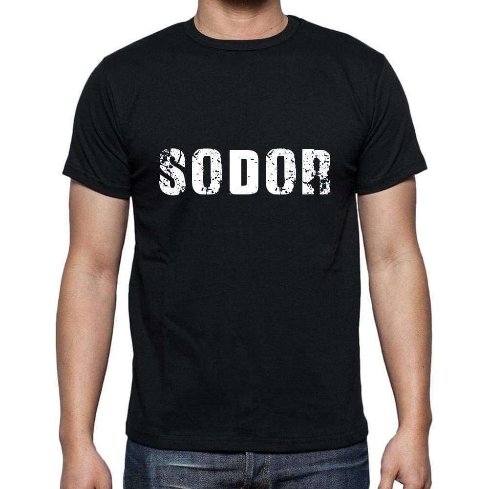 Sodor Mens Short Sleeve Round Neck T-Shirt 5 Letters Black Word 00006 - Casual