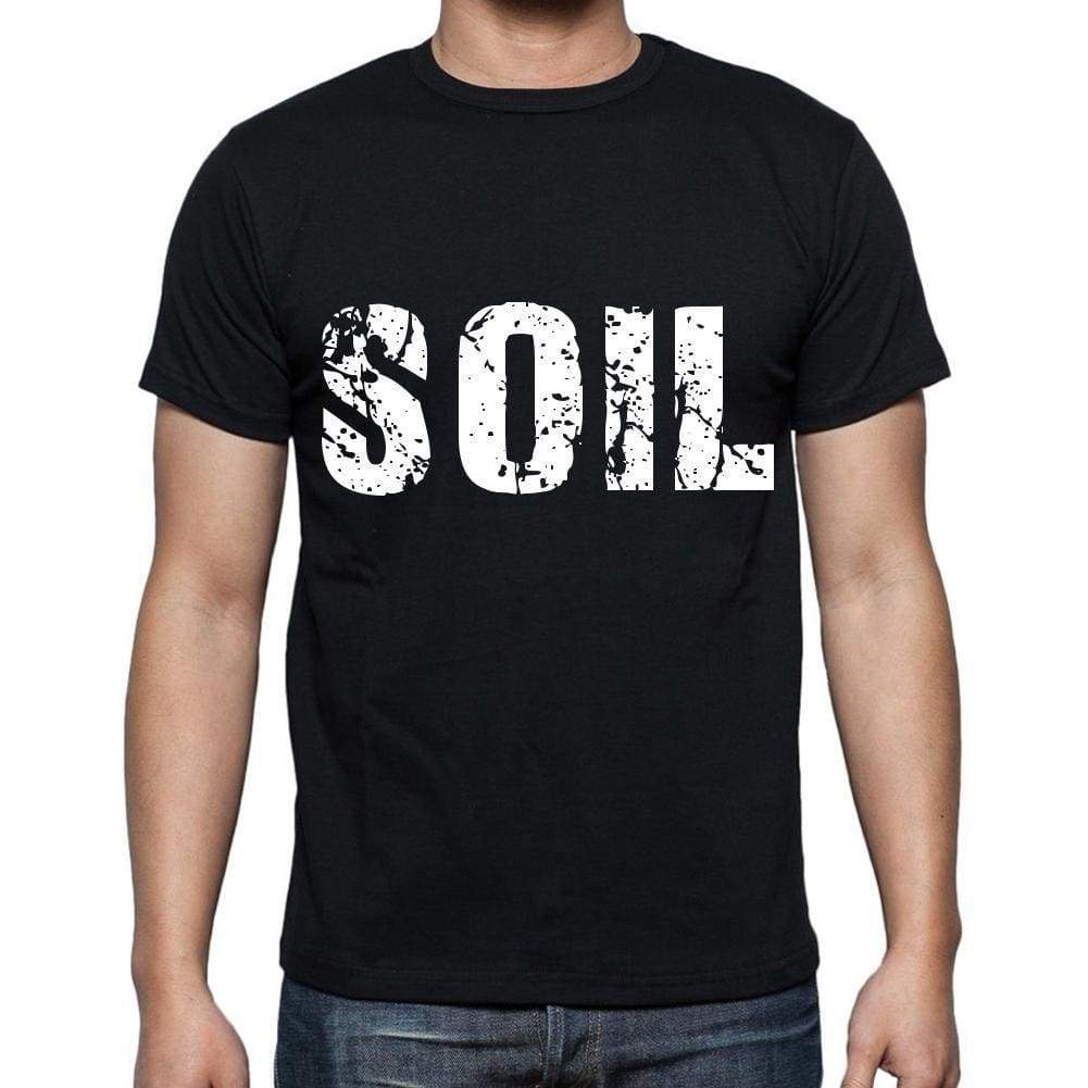 Soil White Letters Mens Short Sleeve Round Neck T-Shirt 00007