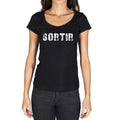 sortir, French Dictionary, Women's Short Sleeve Round Neck T-shirt 00010