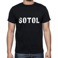 sotol Men's Short Sleeve Round Neck T-shirt , 5 letters Black , word 00006