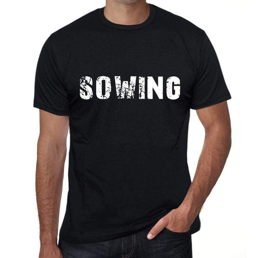 Sowing Mens Vintage T Shirt Black Birthday Gift 00554 - Black / Xs - Casual