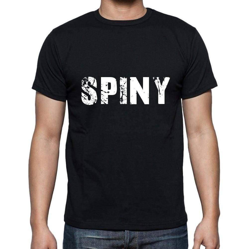 spiny Men's Short Sleeve Round Neck T-shirt , 5 letters Black , word 00006 - Ultrabasic
