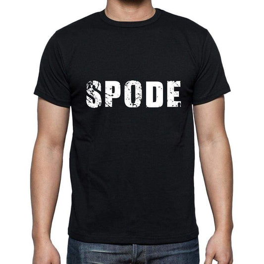 Spode Mens Short Sleeve Round Neck T-Shirt 5 Letters Black Word 00006 - Casual