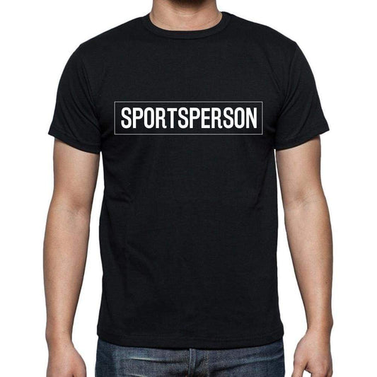 Sportsperson T Shirt Mens T-Shirt Occupation S Size Black Cotton - T-Shirt