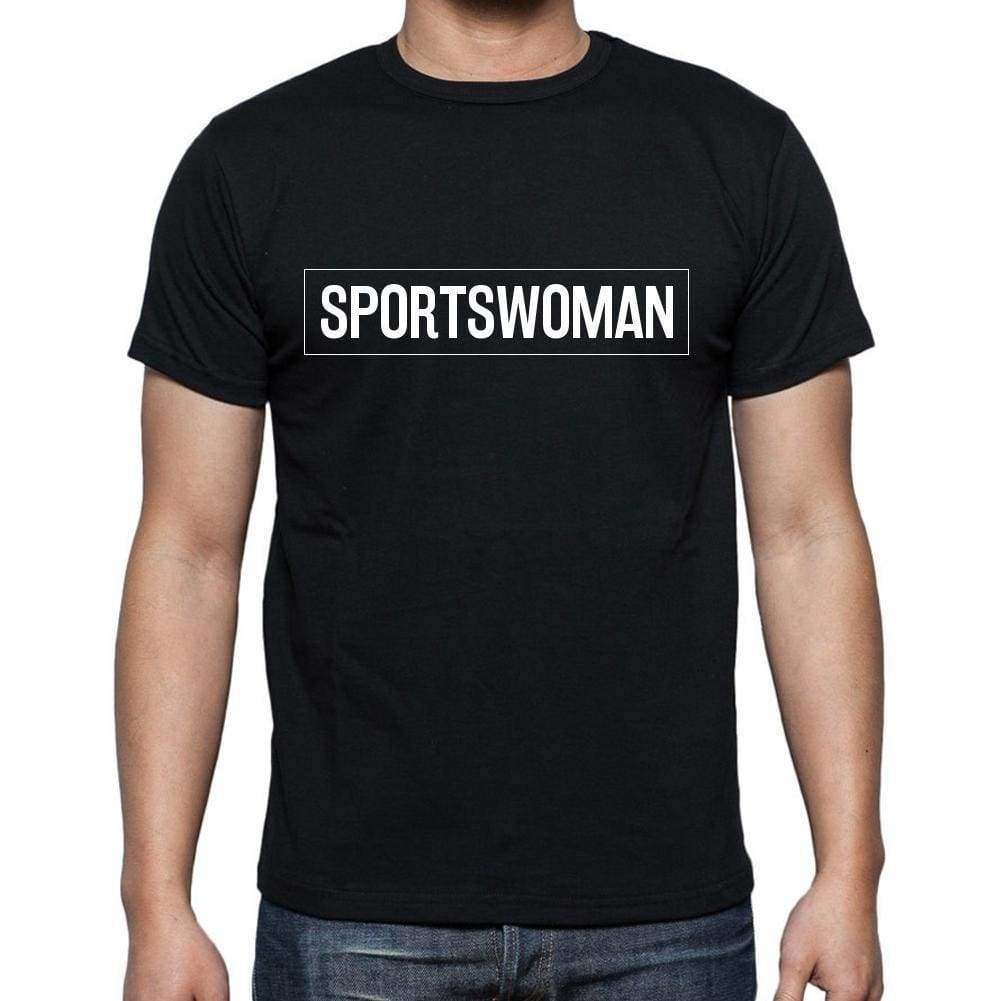 Sportswoman T Shirt Mens T-Shirt Occupation S Size Black Cotton - T-Shirt