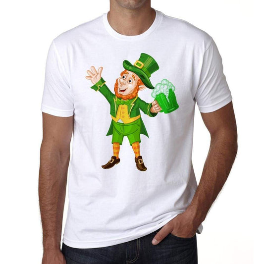 St Patrick Day Leprechaun With Green Beer T-Shirt For Men T Shirt Gift - T-Shirt