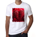 St Valentine day Rose Love Heart Men's tee, White, 100% Cotton 00156