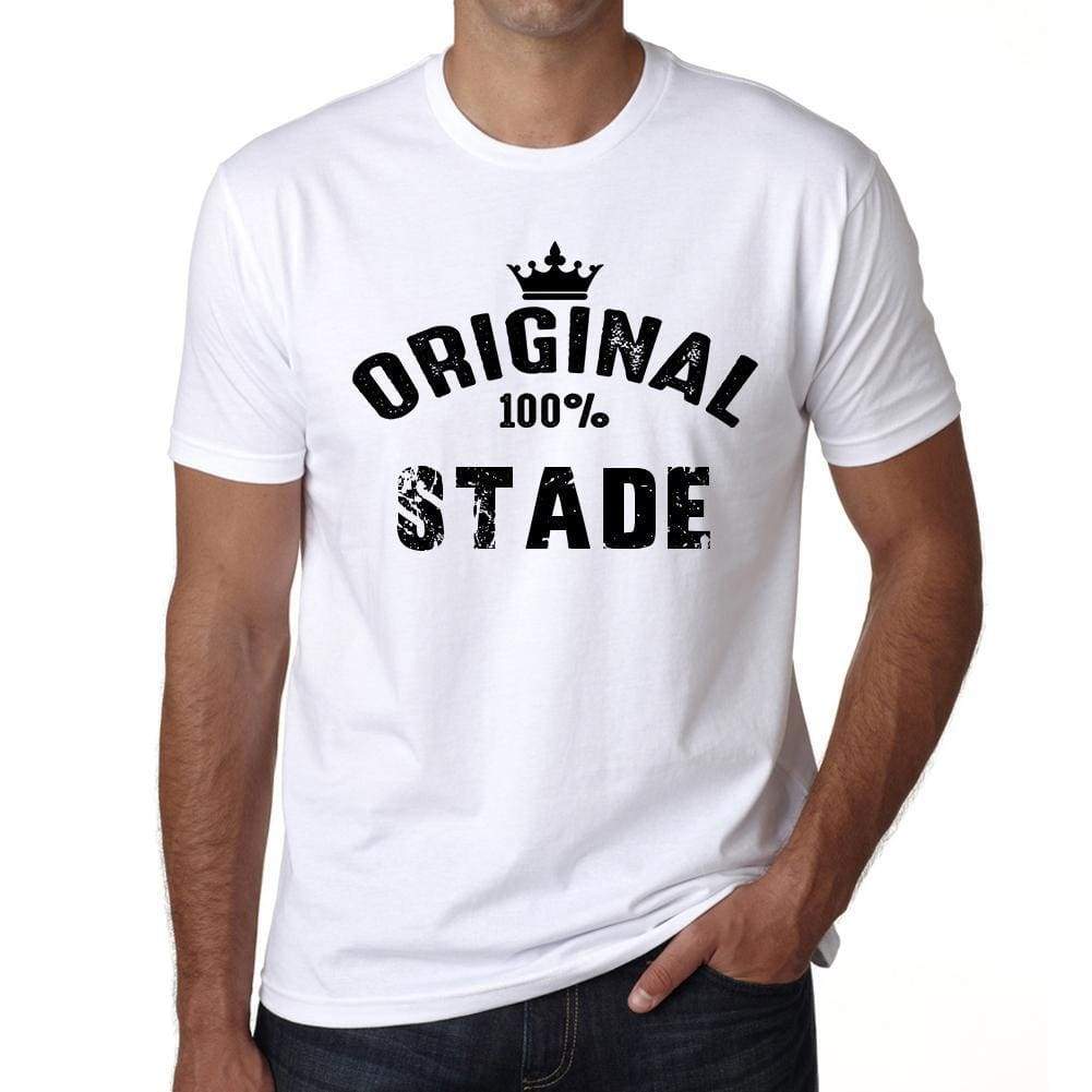 Stade 100% German City White Mens Short Sleeve Round Neck T-Shirt 00001 - Casual