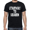 Stairway To Heaven Men's Short Sleeve Round Neck T-shirt , Black T-shirt EN