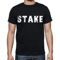 stake Men's Short Sleeve Round Neck T-shirt , Black T-shirt EN