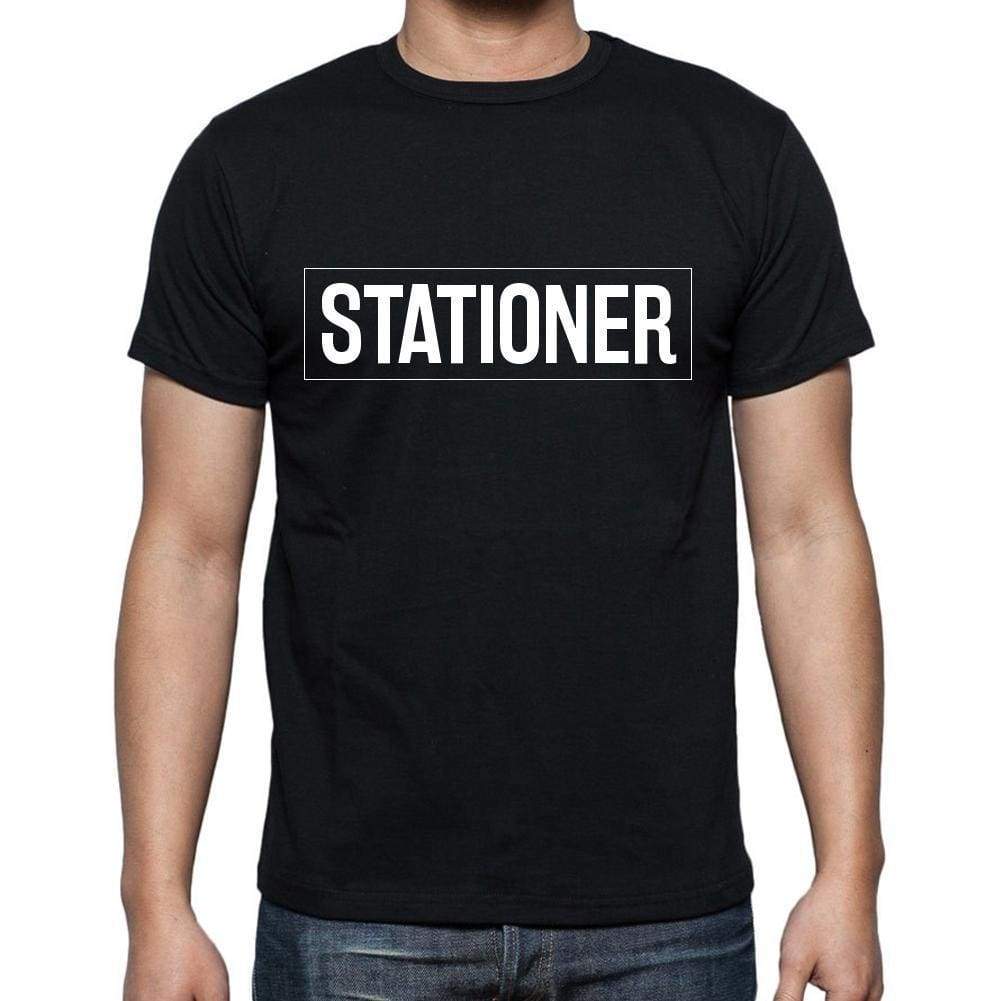 Stationer T Shirt Mens T-Shirt Occupation S Size Black Cotton - T-Shirt