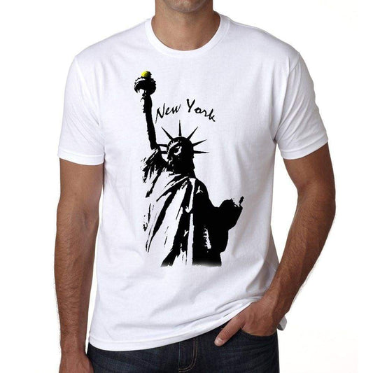 Statue Of Liberty T Shirts Men Short Sleeve T-Shirt T Shirt Cotton Tee Shirt For Mens 00182 - T-Shirt
