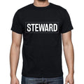 Steward t shirt, mens t-shirt, occupation, S Size, Black, Cotton