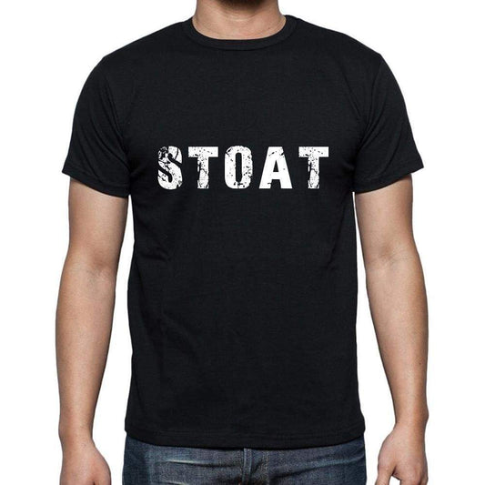Stoat Mens Short Sleeve Round Neck T-Shirt 5 Letters Black Word 00006 - Casual