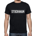 Stockman t shirt, mens t-shirt, occupation, S Size, Black, Cotton