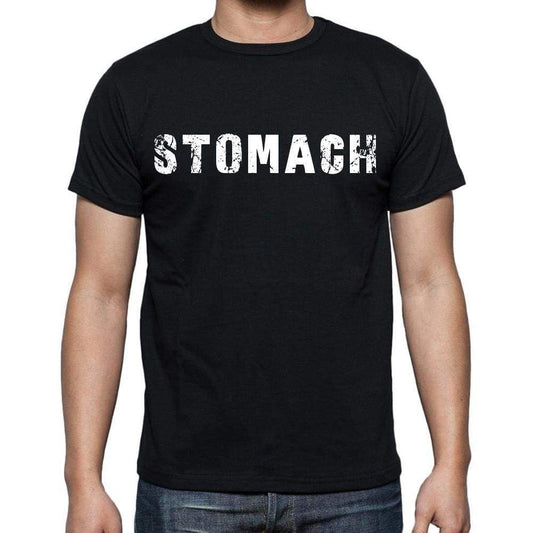 Stomach Mens Short Sleeve Round Neck T-Shirt Black T-Shirt En - Casual
