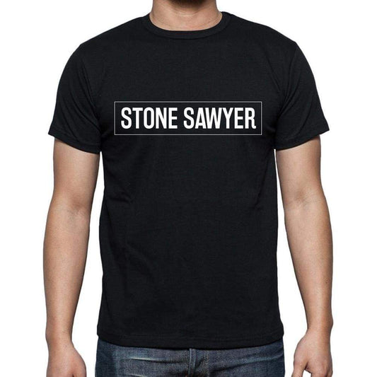 Stone Sawyer T Shirt Mens T-Shirt Occupation S Size Black Cotton - T-Shirt