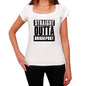 Straight Outta Bridgeport Womens Short Sleeve Round Neck T-Shirt 00026 - White / Xs - Casual