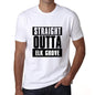 Straight Outta Elk Grove Mens Short Sleeve Round Neck T-Shirt 00027 - White / S - Casual